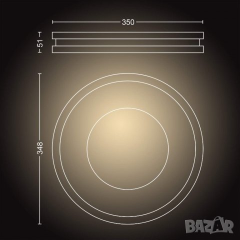  Hue White ambiance Being, осветително тяло за таван, снимка 9 - Лампи за таван - 40063286