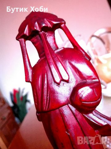 Дървена ръчно резбована фигура, снимка 5 - Антикварни и старинни предмети - 34086036