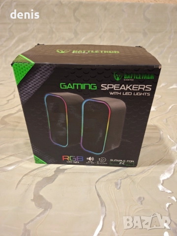 Колони за компютър Speedlink Token Bluetooth, 2.0, RGB, 12W, черни  