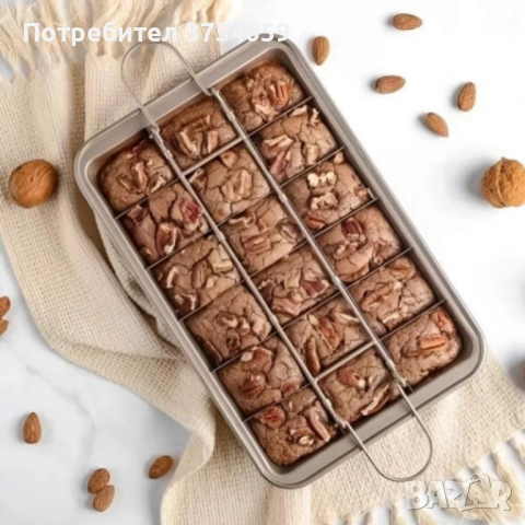 Форма за печене с разделители – 18 равни порции, незалепващо покритие и перфектни сладкиши у дома