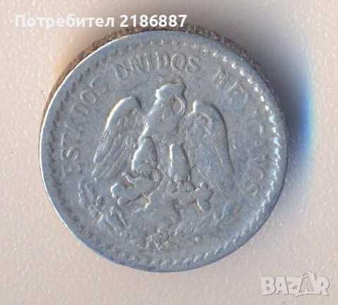 Мексико 10 сентавос 1919 година, сребро, снимка 2 - Нумизматика и бонистика - 44741410