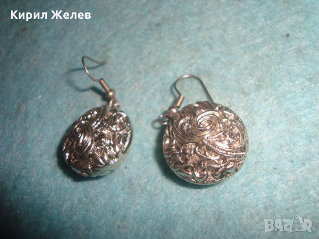 СРЕБРИСТИ КРАСИВО ОРНАМЕНТИРАНИ АРТ НУВО СТИЛ ОБЕЦИ 27062, снимка 5 - Обеци - 34985378