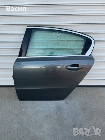 Задна лява врата ТЪМНОСИВА МЕТАЛИК Peugeot Пежо 508 2.0 hdi 2.0 хди 140 кс RH01 DYZA Led Xenon pejo