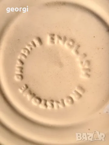 английска порцеланова чиния син порцелан  19/5, снимка 6 - Чинии - 49266630