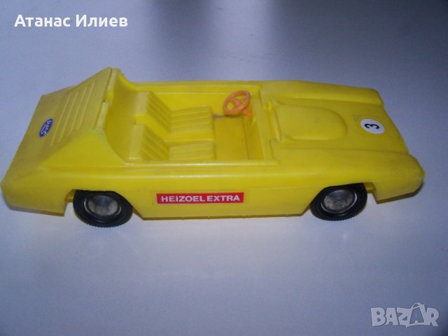 Соц пластмасова кола играчка жълта, снимка 6 - Коли, камиони, мотори, писти - 39466421