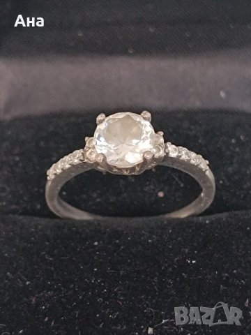Красив сребърен пръстен със сапфир 3А, снимка 5 - Пръстени - 44480278