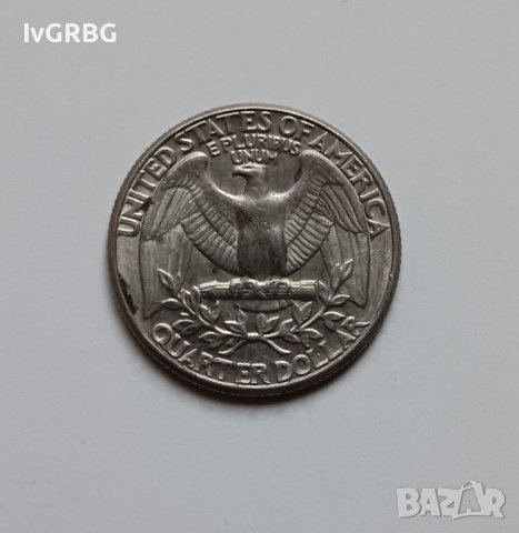 25 цента САЩ 1/4 долар Америка 1985 , Джордж Вашингтон , снимка 4 - Нумизматика и бонистика - 44277416