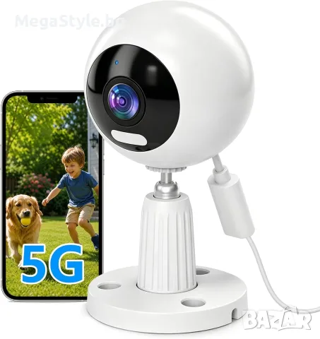 Интелигентна Wi-Fi Камера – 3MP, Двулентова (2.4G/5G Wi-Fi), Цветно Нощно Виждане и Двупосочно Аудио
