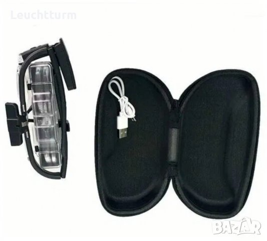 Бижутерски , нумизматични очила със сменяеми се лещи и 2 LED светлини, снимка 4 - Нумизматика и бонистика - 39809819
