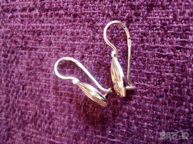 Антикварни руски златни обеци  лалета 583 /звезда, сърп и чук/, снимка 7 - Обеци - 33733031