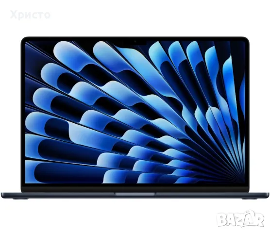 НОВ!!! Лаптоп Apple MacBook Air 15", Apple M3, 8 CPU ядра и 10 GPU ядра, 8GB, 256GB SSD, Midnight