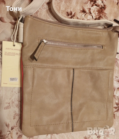 JUST GLAMOUR Нова Кожена Дамска Чанта , снимка 7 - Чанти - 52366712