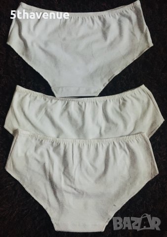 Ларж Памучни боксерки бикини в бяло с камъчета, снимка 2 - Бельо - 31045774