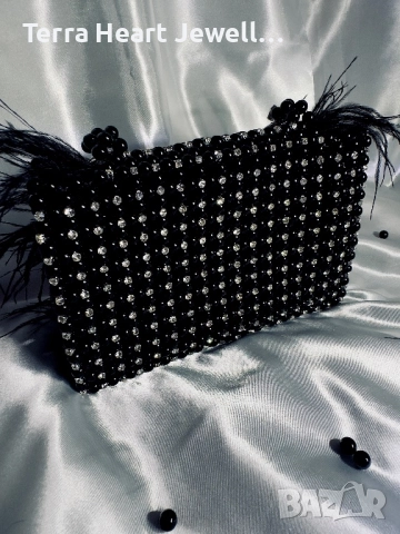 Чанта от пера перли и кристали, снимка 8 - Чанти - 52061060