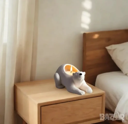 Молд кашпа бяла мечка , снимка 6 - Форми - 51291135