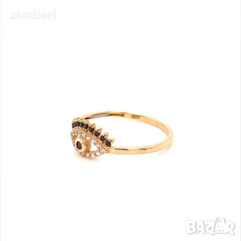 Златен дамски пръстен 1,25гр. размер:56 14кр. проба:585 модел:20162-6, снимка 2 - Пръстени - 42625288