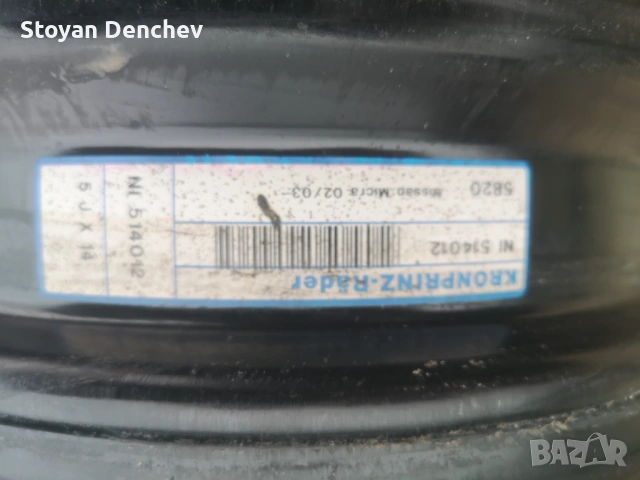 Железни джанти за нисан 14 цола без кривини и заварки , снимка 2 - Гуми и джанти - 54067248