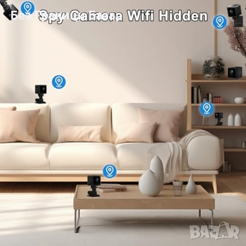 Нова Безжична 1080P Скрита Камера, 150° Широк Ъгъл, Motion Detection, снимка 6 - IP камери - 52341984