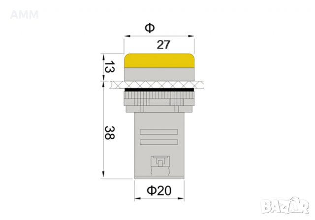 Волтметър за променливо напрежение AC 60 -500V., снимка 4 - Други инструменти - 39112235