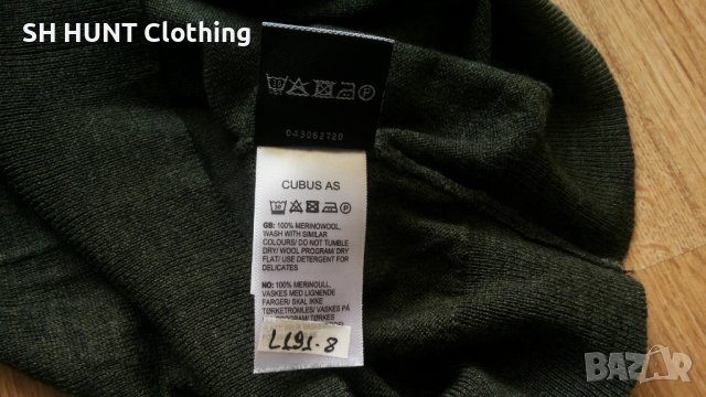 CUBUS AS 100% EXTRA FINE MERINO WOOL размер L за лов риболов туризъм блуза 100% Мерино Вълна - 531, снимка 8 - Блузи - 42785105