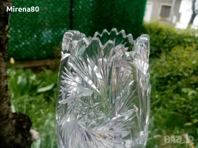 Голяма кристална ваза, снимка 7 - Вази - 49751877