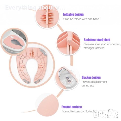Сгъваема детска седалка за тоалетна - Мече, снимка 8 - За банята - 44618406