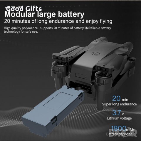 ДРОН F195 Pro с 1080P HD с двойна камера, мини UAV за въздушна фотография с WiFi FPV, връщане с един, снимка 11 - Дронове и аксесоари - 39403645