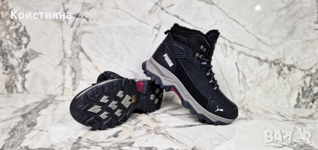 Мъжки зимни боти с дебела топла вата реплика на puma