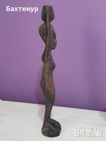 Африканска дървена фигура , снимка 2 - Декорация за дома - 44240240