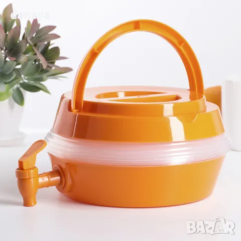 1709 Преносим сгъваем диспенсър за вода сгъваема туба с кранче, снимка 3 - Аксесоари за кухня - 49760464