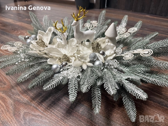 Коледна декорация Елени, снимка 2 - Декорация за дома - 52635249