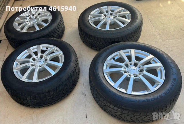 4бр. 17" джанти BROCK със зимни гуми DUNLOP SPORT 5 235/65/17 междуболтово 5x130 вътр ф71,5мм