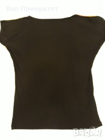 Черна тениска с красив принт- мадама и лято, изчистен черен гръб, дишащ био-памук; много приятна , снимка 9 - Тениски - 37416220