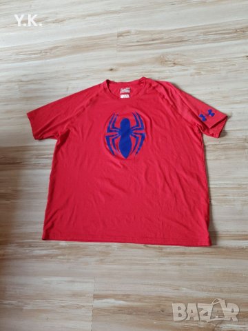 Оригинална мъжка тениска Under Armour HeatGear x Marvel Spiderman, снимка 2 - Тениски - 40799452