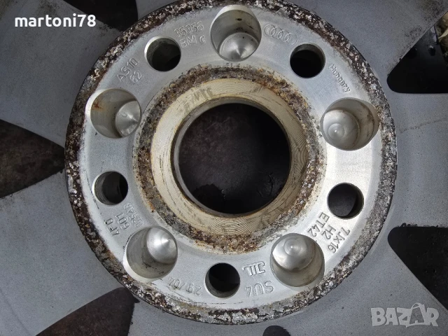 4бр. оригинални алуминиеви джанти 5х112 за Ауди А6, 16 цола със зимни гуми., снимка 6 - Гуми и джанти - 51082372