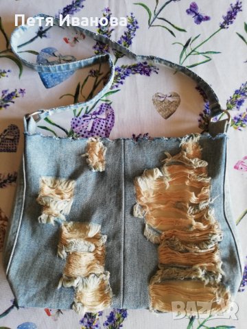 Ръчно изработени дънкови бутикови чанти, снимка 5 - Чанти - 30985336