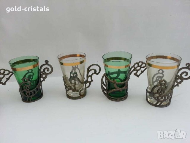 Руски стакани подстакани с чашки , снимка 6 - Антикварни и старинни предмети - 29913183