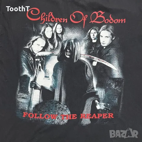 Vintage Тениска с дълъг ръкав: Children of Bodom “Follow The Reaper” Bootleg, снимка 2 - Тениски - 55783610