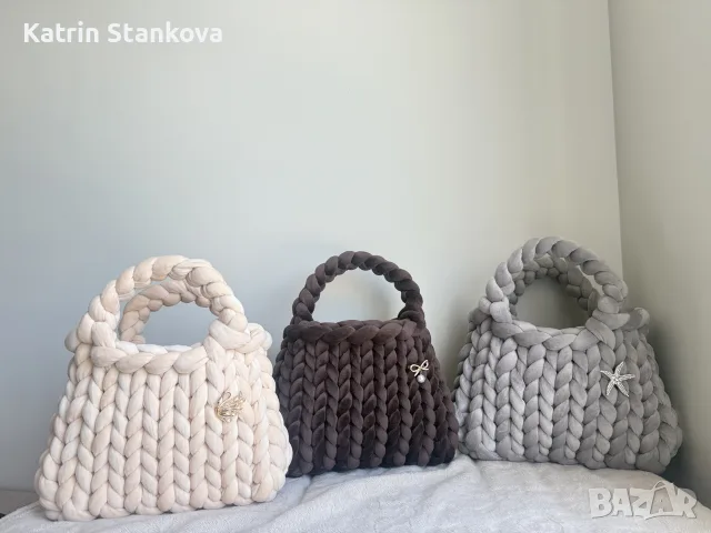 Ръчно плетена чанта, снимка 14 - Чанти - 56391729