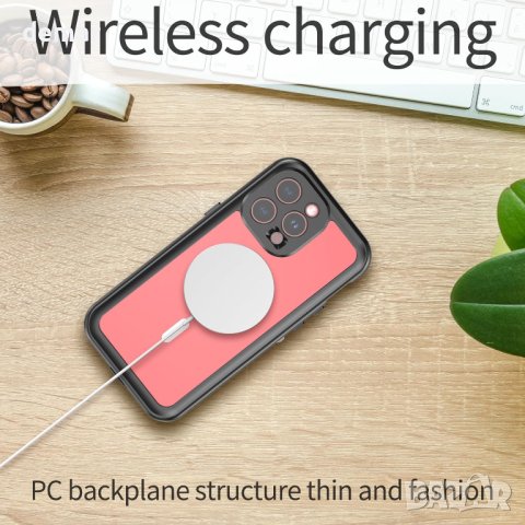 Водоустойчив калъф T-Bee Съвместим с iPhone 15 Pro и 15 Pro Max с Magsafe,черен, снимка 2 - Калъфи, кейсове - 42812904