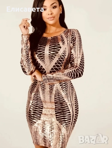 Дамска модерна рокля , снимка 5 - Рокли - 52958232