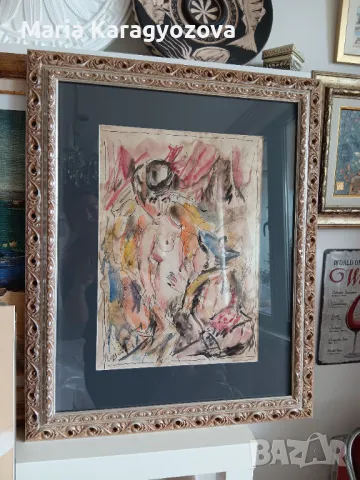 Картна Жул Паскин, оригинал, снимка 7 - Антикварни и старинни предмети - 50299173