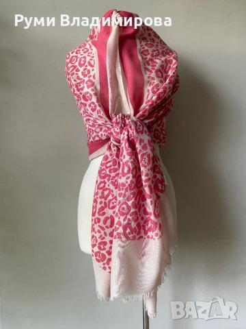 Бял шал от 100 % памук, R essential, снимка 7 - Шалове - 54262798