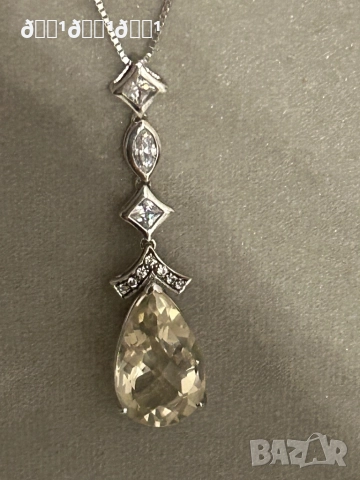 Изключително изискано сребърно колие с Топази , снимка 5 - Колиета, медальони, синджири - 52840742