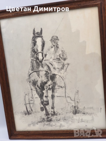 Винтидж холандска авторска картина, снимка 5 - Картини - 52789020