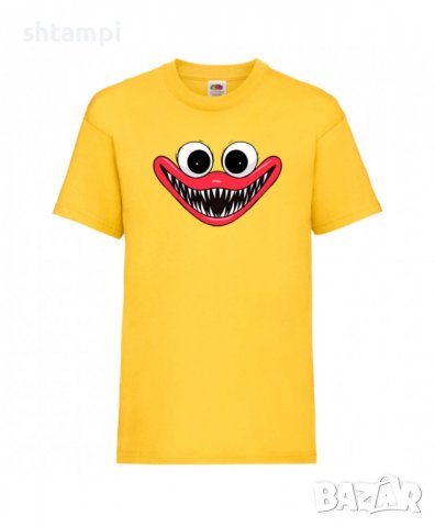 Детска Тениска Huggy Wuggy От Poppy Play Time Huggy Kissy Face Mouth Изненада,Подарък,Игра,