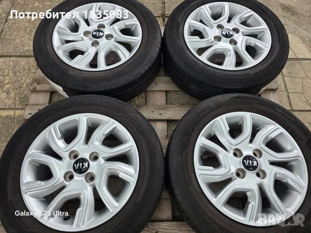 Лети джанти 14ки 4х100 Kia + летни гуми 175/65/14, снимка 3 - Гуми и джанти - 56244210