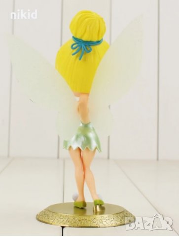 Голяма Tinker Bell Фея зън зън камбанка на стойка пластмасова фигурка PVC за игра и торта топер, снимка 2 - Фигурки - 22150157