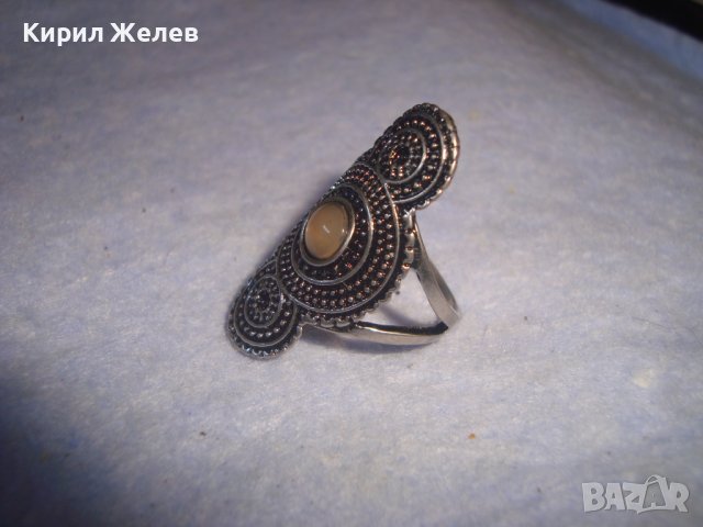 КРАСИВ СРЕБРИСТ ОРНАМЕНТИРАН АРТ ПРЪСТЕН 26453, снимка 6 - Пръстени - 37412647