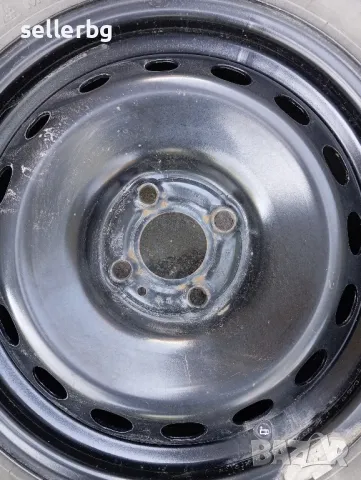 4 джанти с нови гуми за дачия рено нисан 4х100, ЦО 60.1 6Jx15, ET40, снимка 6 - Гуми и джанти - 50059862